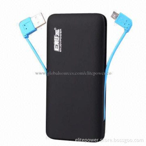 Dual-USB Port Power Bank for iPhone, iPad, Samsung, HTC and Nokia with Dual-USB Output, 5,000mAh